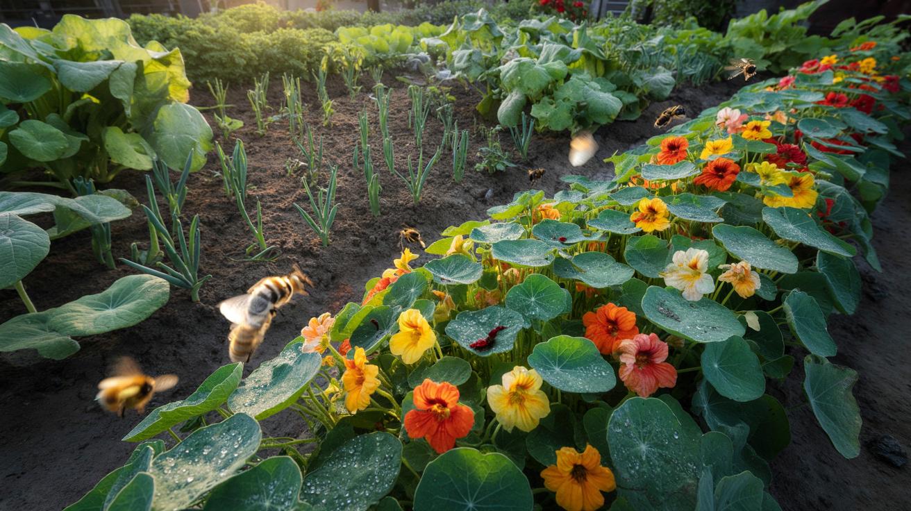 Ta niepozorna kwiatowa „tarcza” ratuje warzywnik już od marca