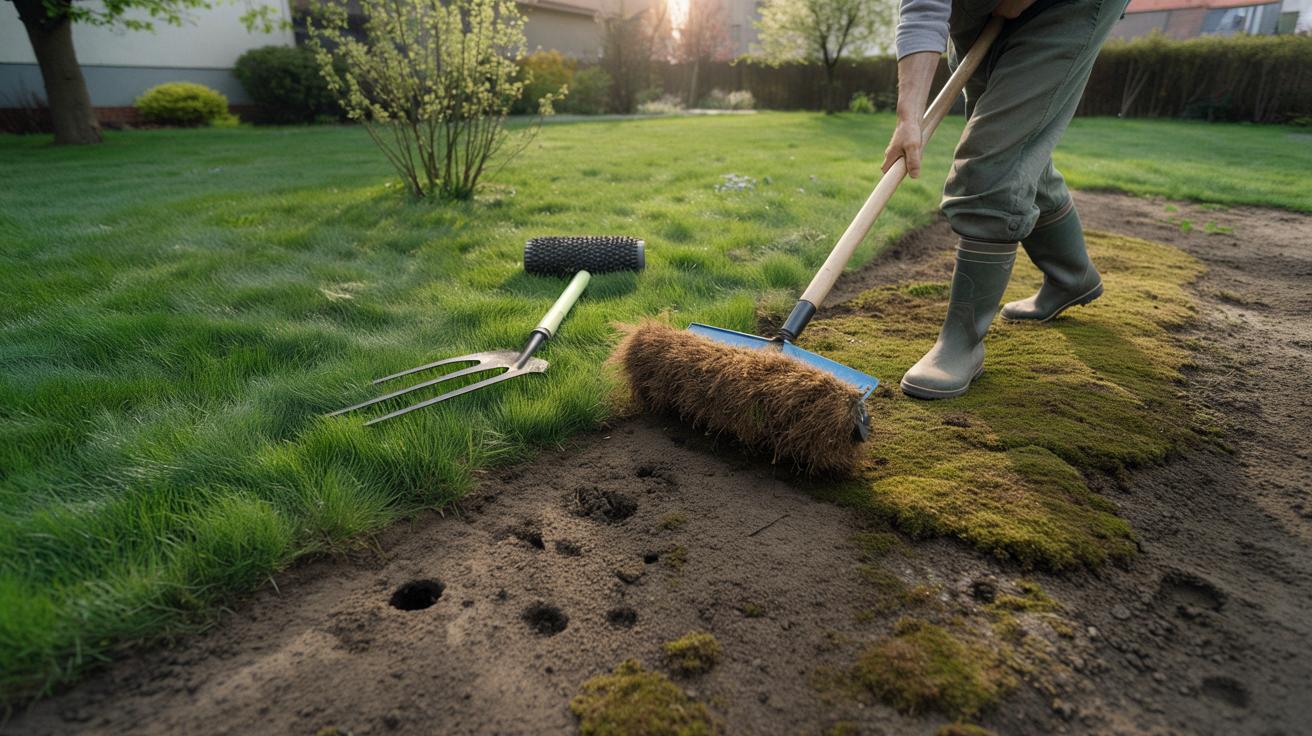 Ta prosta sztuczka wiosną wzmocni trawnik i wygoni mech na długo