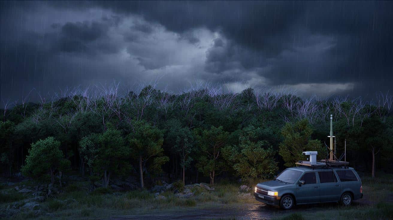 Tajemnicza „świetlista burza” nad lasem. Naukowcy nagrali ją po raz pierwszy