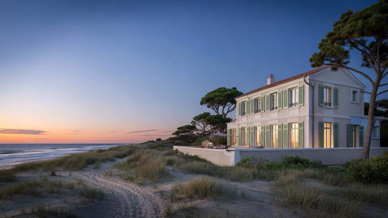 Tak mieszka Jean Dujardin nad Atlantykiem. Dyskretna willa z widokiem na ocean