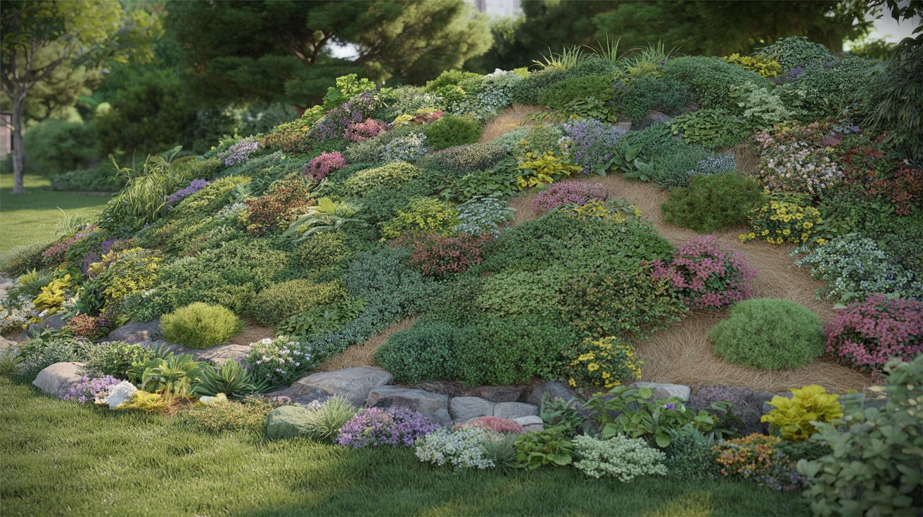 Tani sposób na skarpę: roślinna kaskada kwiatów za mniej niż 20 zł/m²