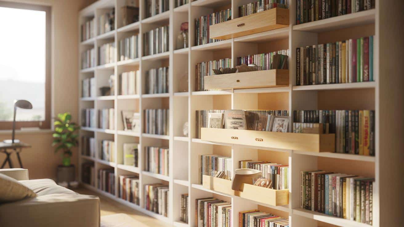 Tani trik z IKEA: dwa razy więcej książek w salonie bez nowej biblioteki