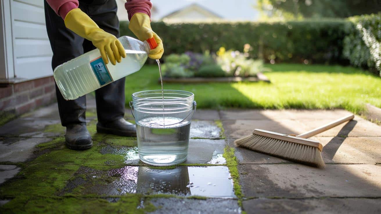 Tania sztuczka z butelką pozwala oczyścić taras z mchu w godzinę i to bez użycia myjki ciśnieniowej
