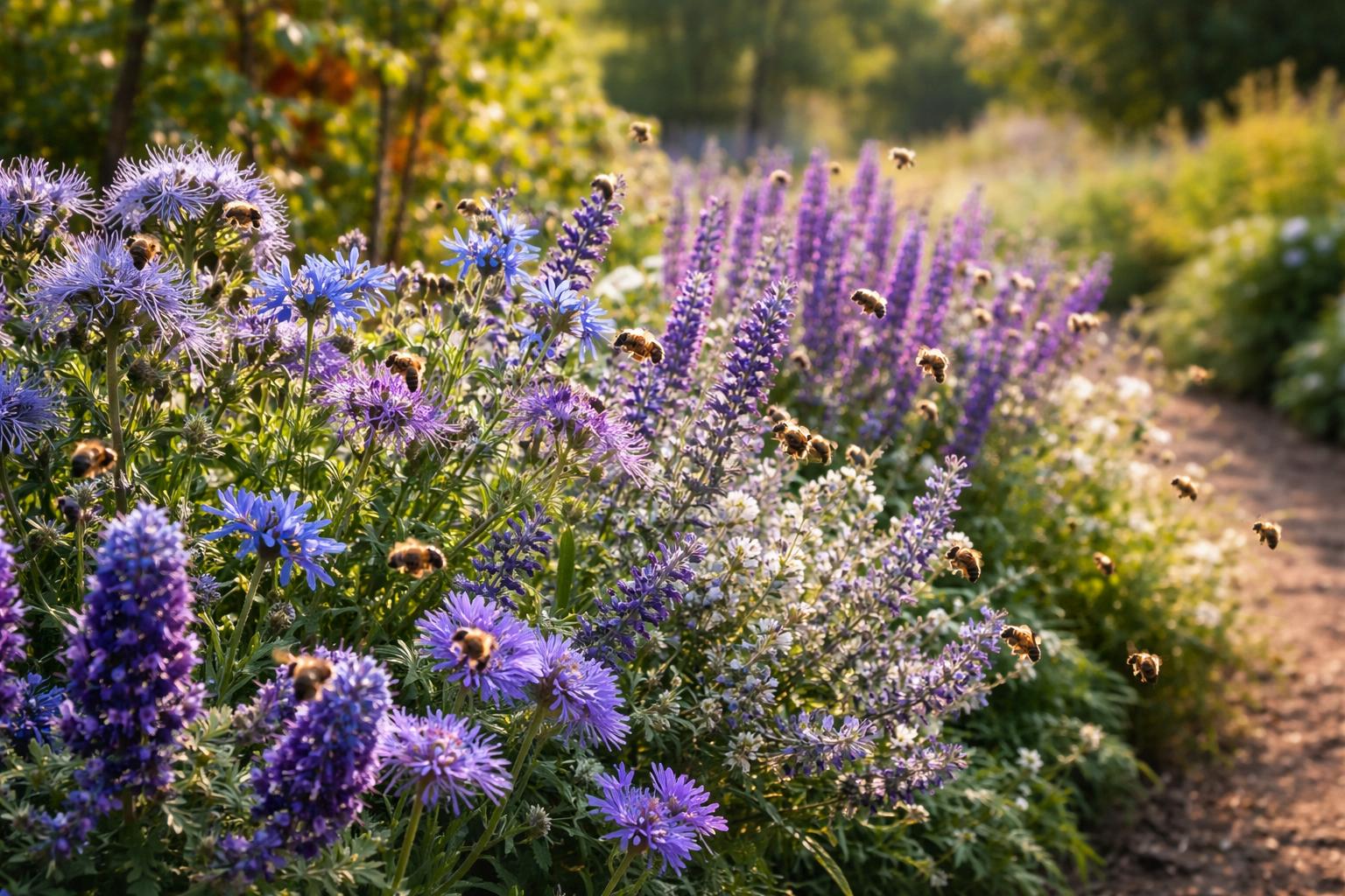 Te niebieskie kwiaty przyciągną chmurę pszczół do ogrodu bez wysiłku