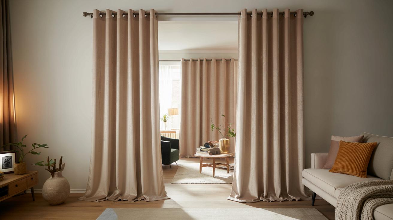 Te welurowe zasłony z Action natychmiast dodają wnętrzu klasy