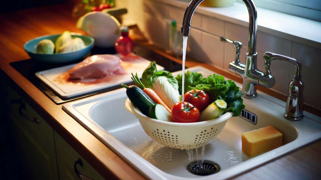 Ten błąd przy myciu warzyw sprawia, że bakterie mogą się rozprzestrzeniać w kuchni