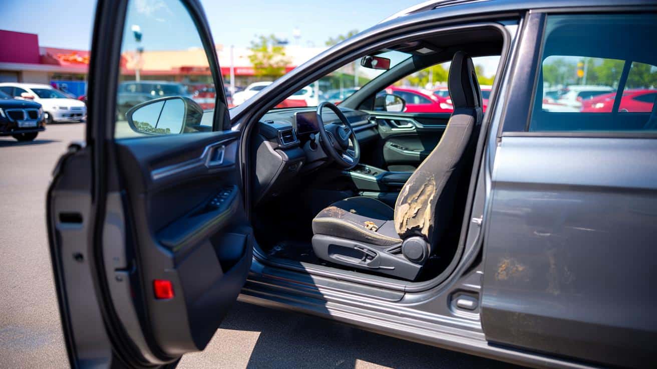 Ten drobny szczegół w fotelu zdradza, że auto było flotowe