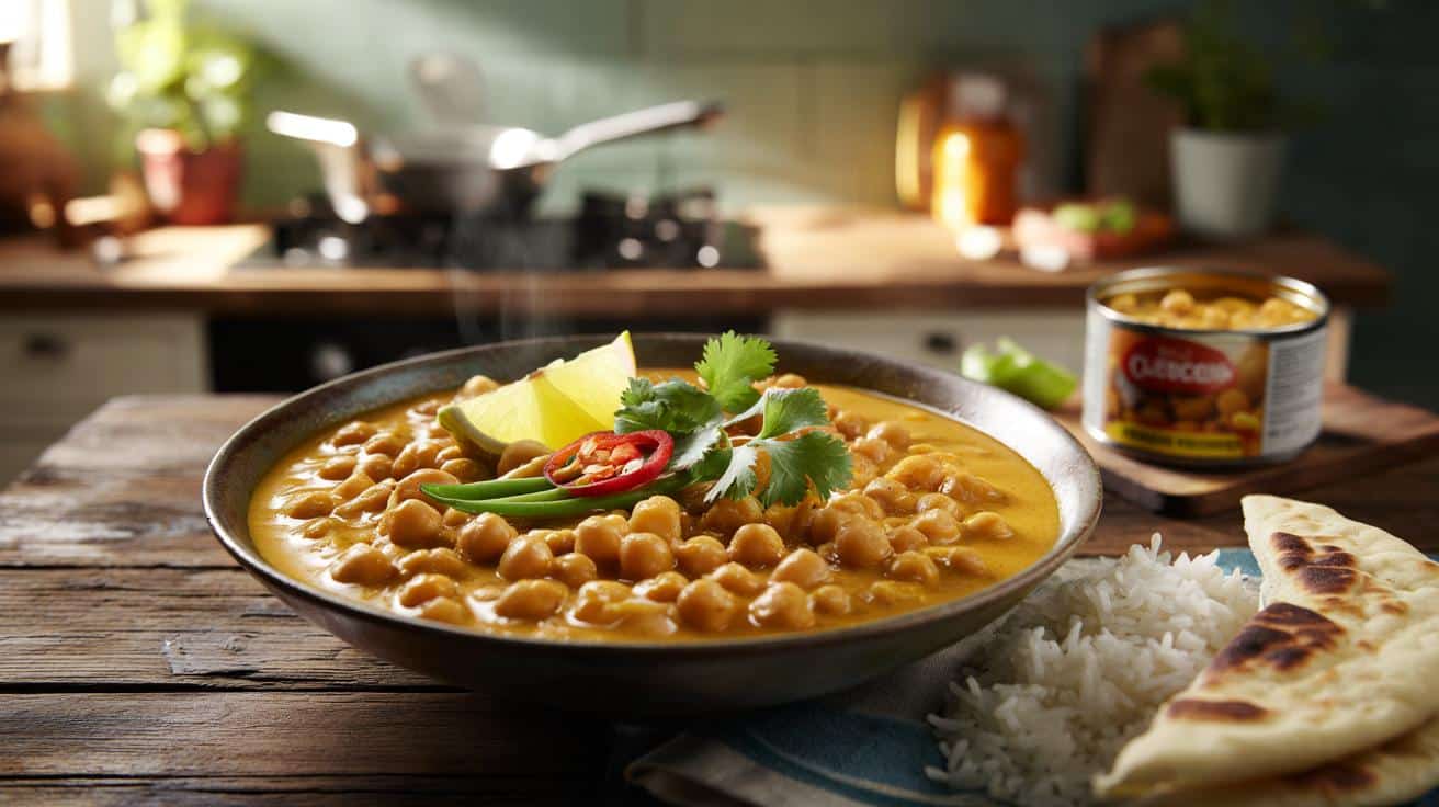 Ten kremowy curry z ciecierzycy ratuje kolację w 20 minut