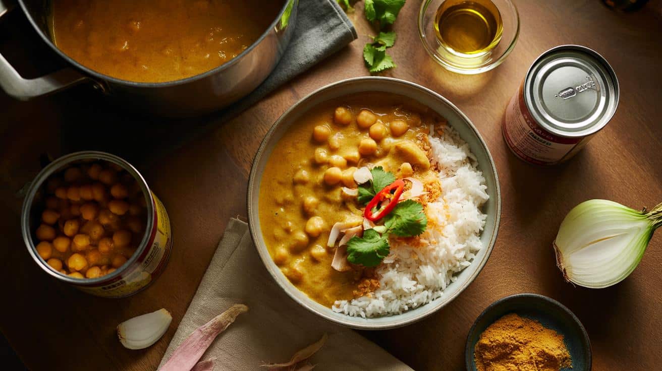 Ten kremowy curry z ciecierzycy robi furorę w 20 minut
