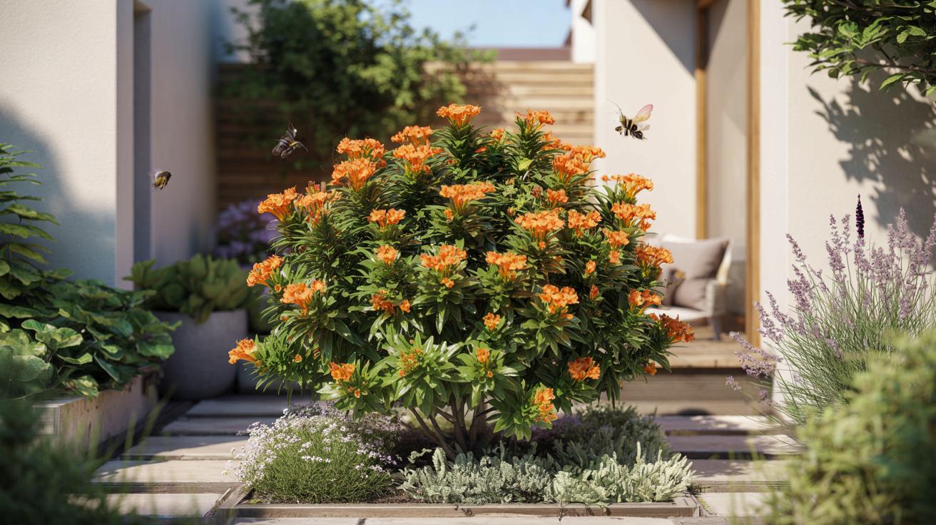 Ten niski krzew o ognistych kwiatach zmieni każdy mały ogród