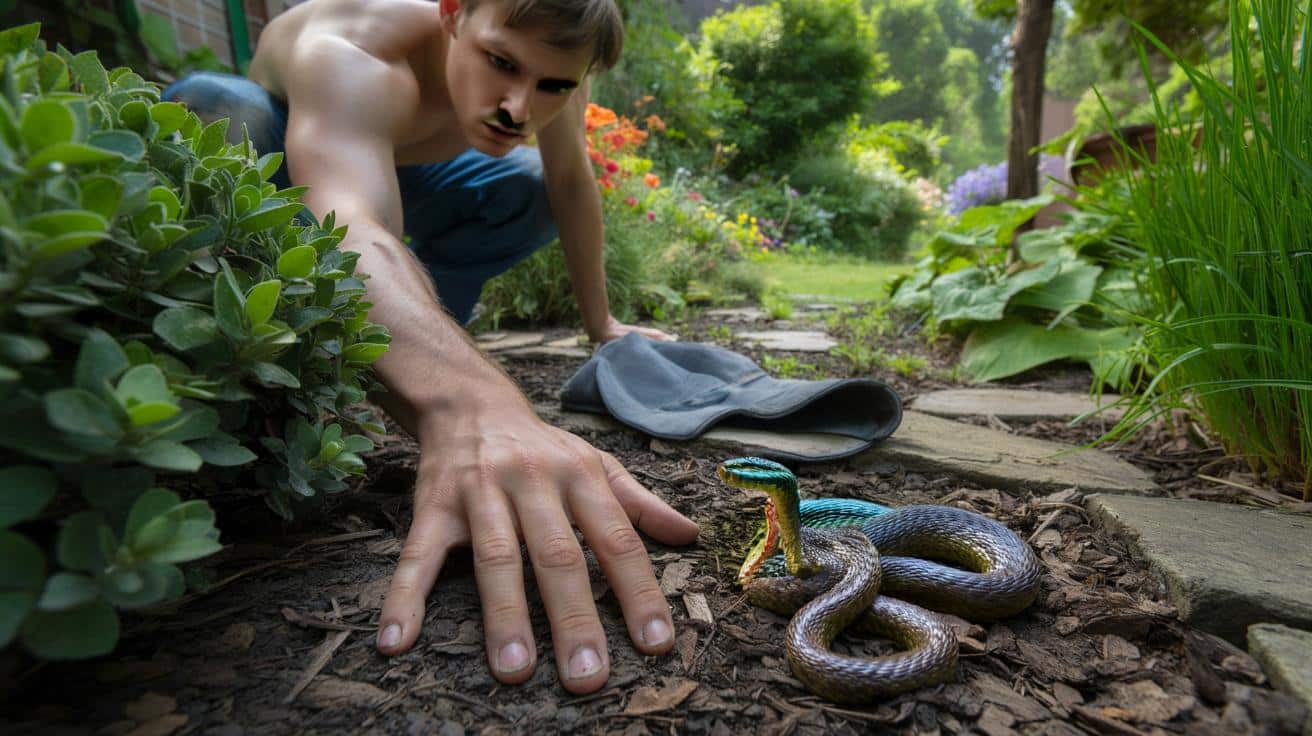 Ten odruch przy pletniu chwastów kusi żmiję do ataku