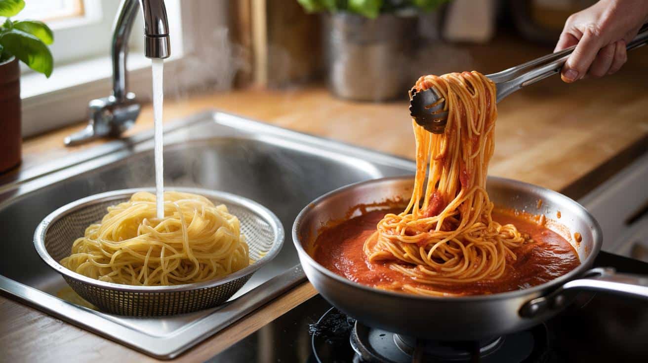 Ten powszechny błąd przy gotowaniu makaronu sprawia, że sos nie trzyma się dobrze