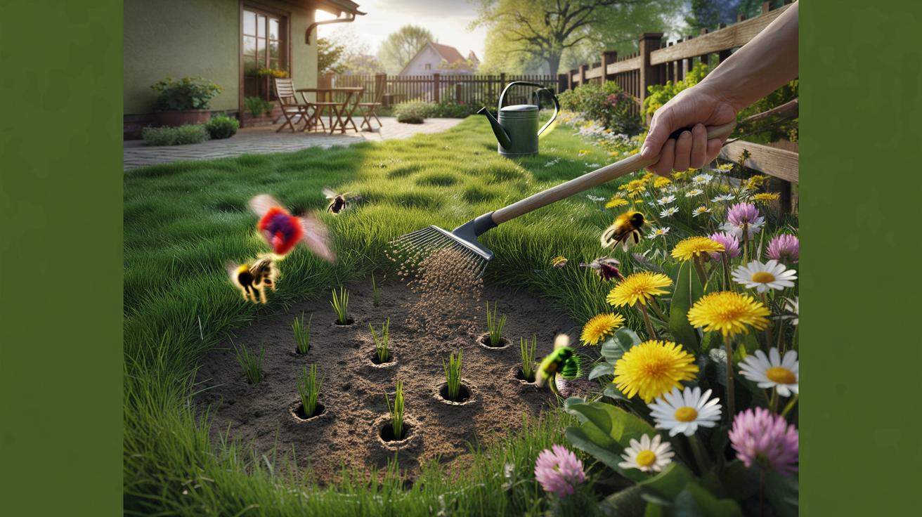 Ten prosty dodatek w kwietniu zagęści trawnik i pomoże pszczołom