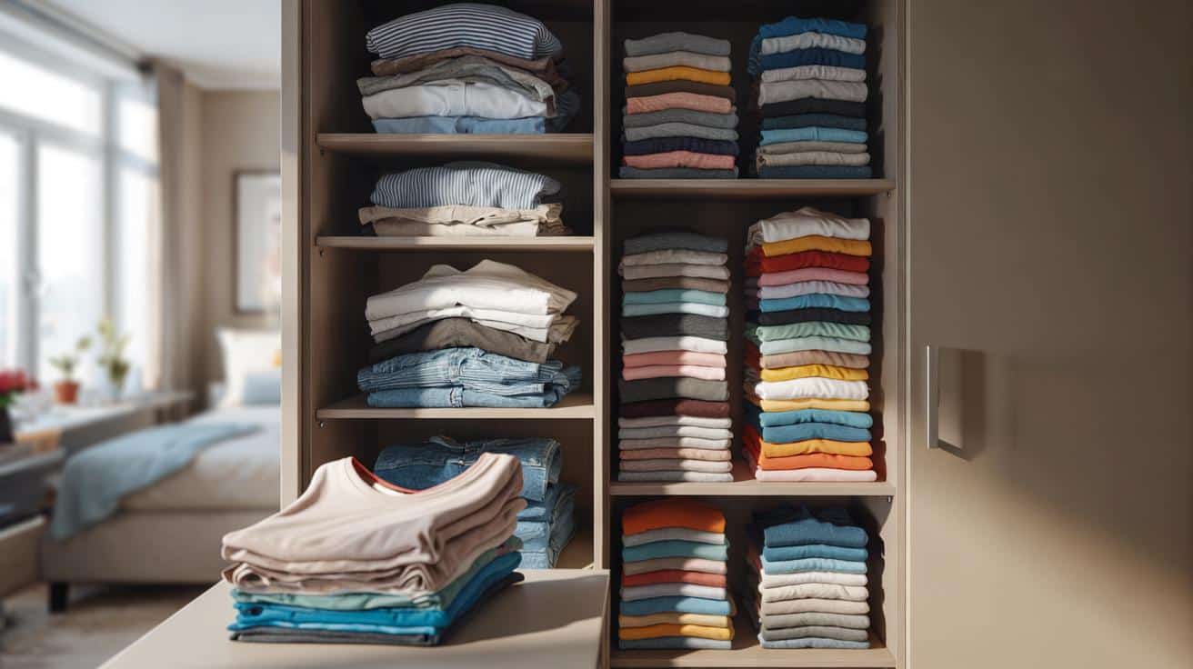Ten prosty sposób składania ubrań sprawia, że w szafie nagle pojawia się więcej miejsca