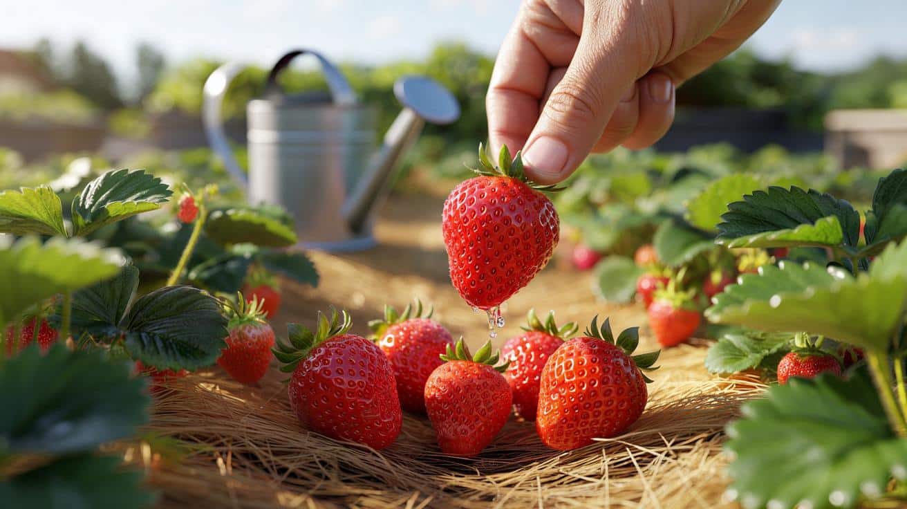 Ten prosty trik sprawia, że truskawki są większe i znacznie słodsze
