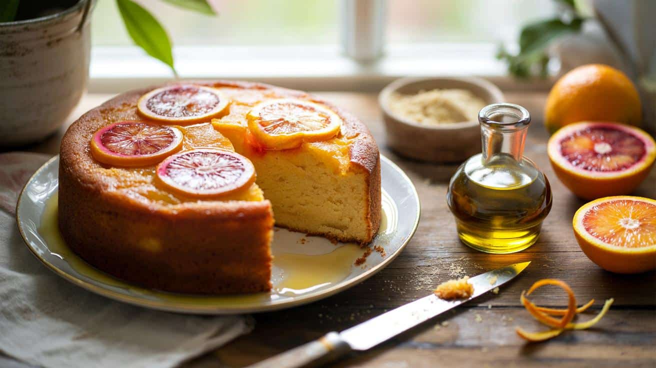 Ten prosty wiosenny placek z pomarańczą ma sekret zamiast masła