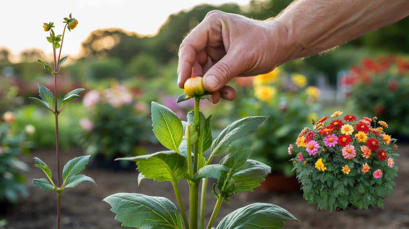 Ten prosty zabieg na młodych daliach potraja liczbę kwiatów