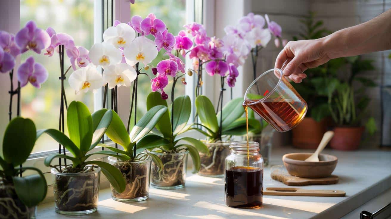 Ten tani syrop z kuchni sprawia, że storczyki znów toną w kwiatach