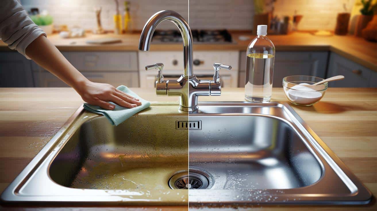 Ten trik sprawia, że zlew kuchenny wygląda jak nowy