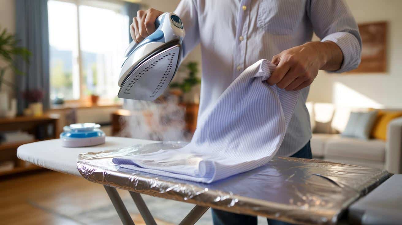 Ten trik z folią aluminiową przyspiesza prasowanie koszul o połowę