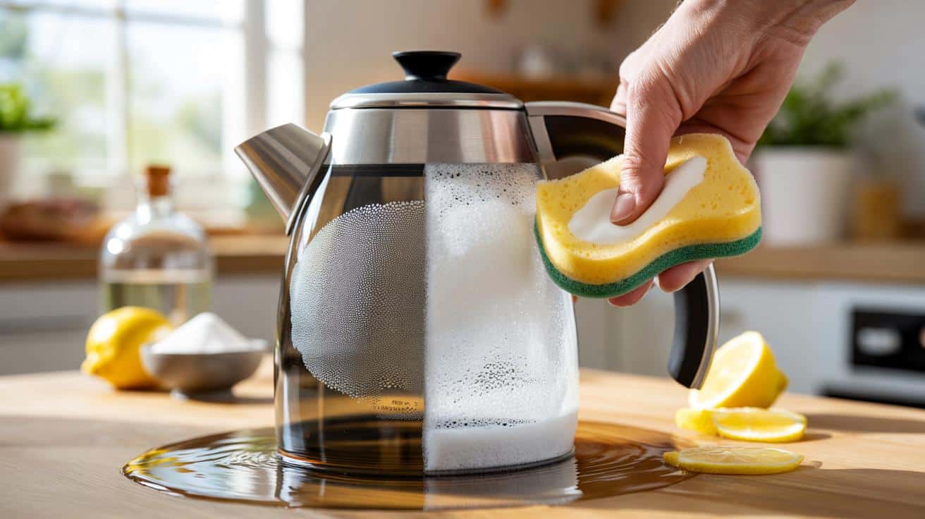 Ten trik z gąbką usuwa kamień z czajnika elektrycznego w 60 sekund