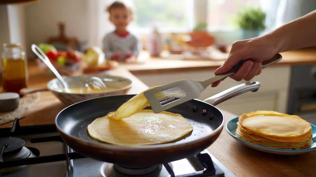 Ten trik z patelnią sprawia że naleśniki nie rwą się podczas przewracania