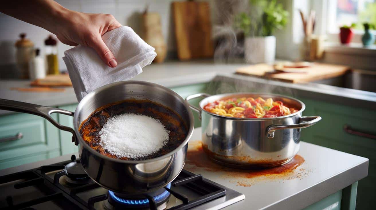 Ten trik z solą ratuje każdą przypalona potrawę w kilka sekund