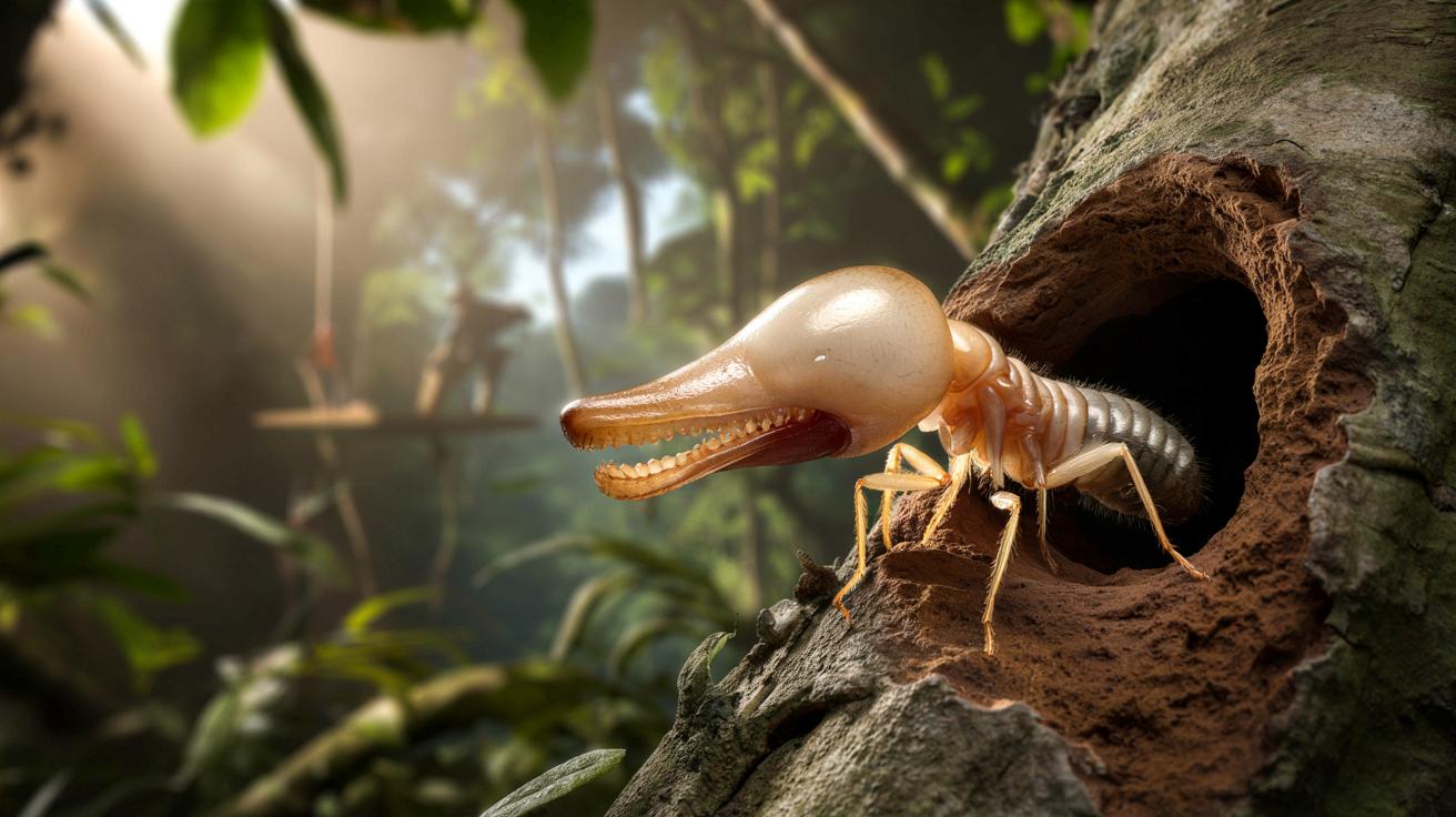 Termit z „głową wieloryba” znaleziony wysoko w amazońskich koronach drzew