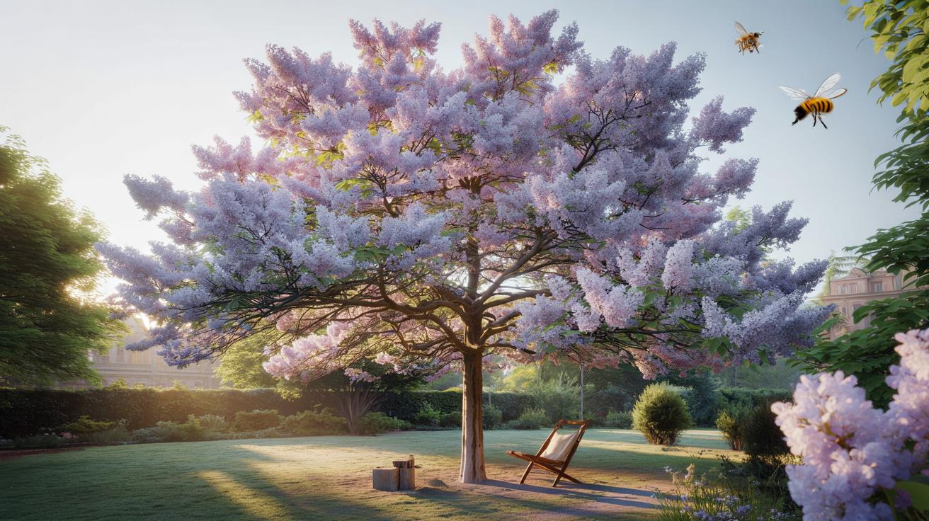 To drzewo rośnie jak bambus, a wiosną zamienia ogród w liliową chmurę