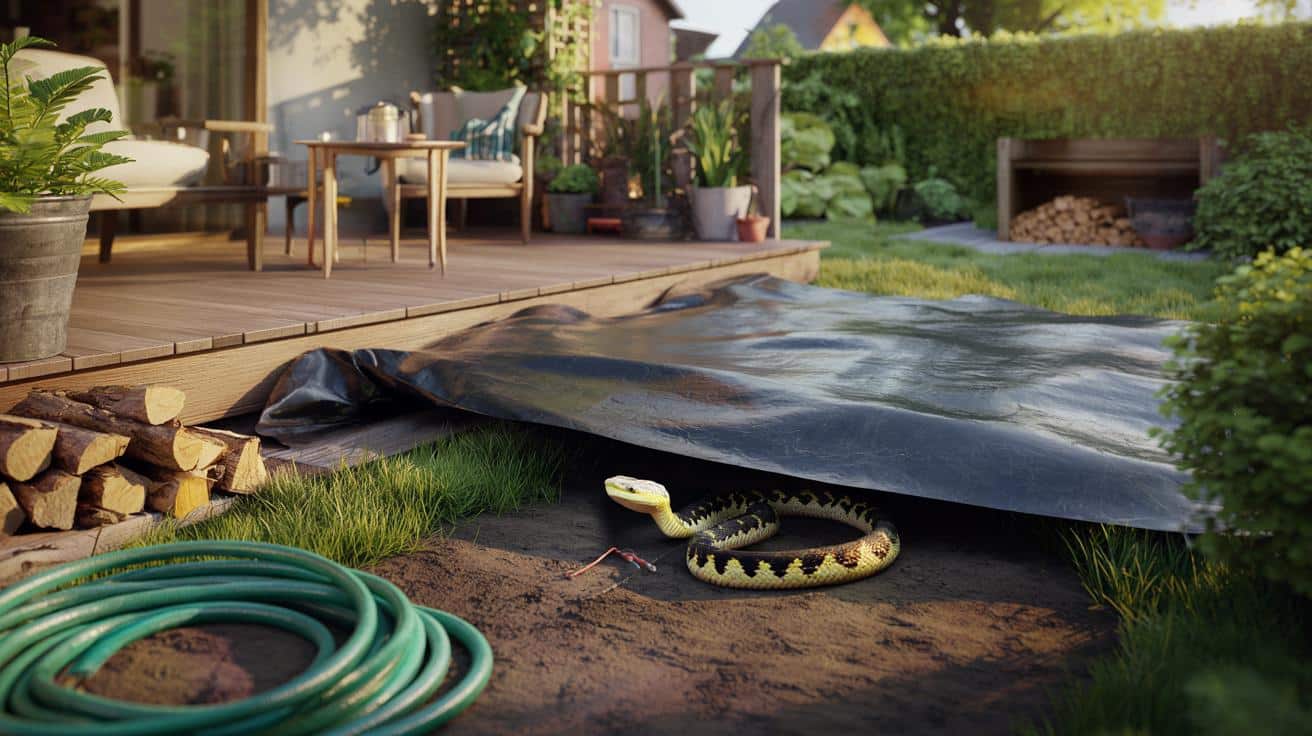 To zwykłe ogrodowe okrycie działa jak magnes na żmije. Masz je przy tarasie?