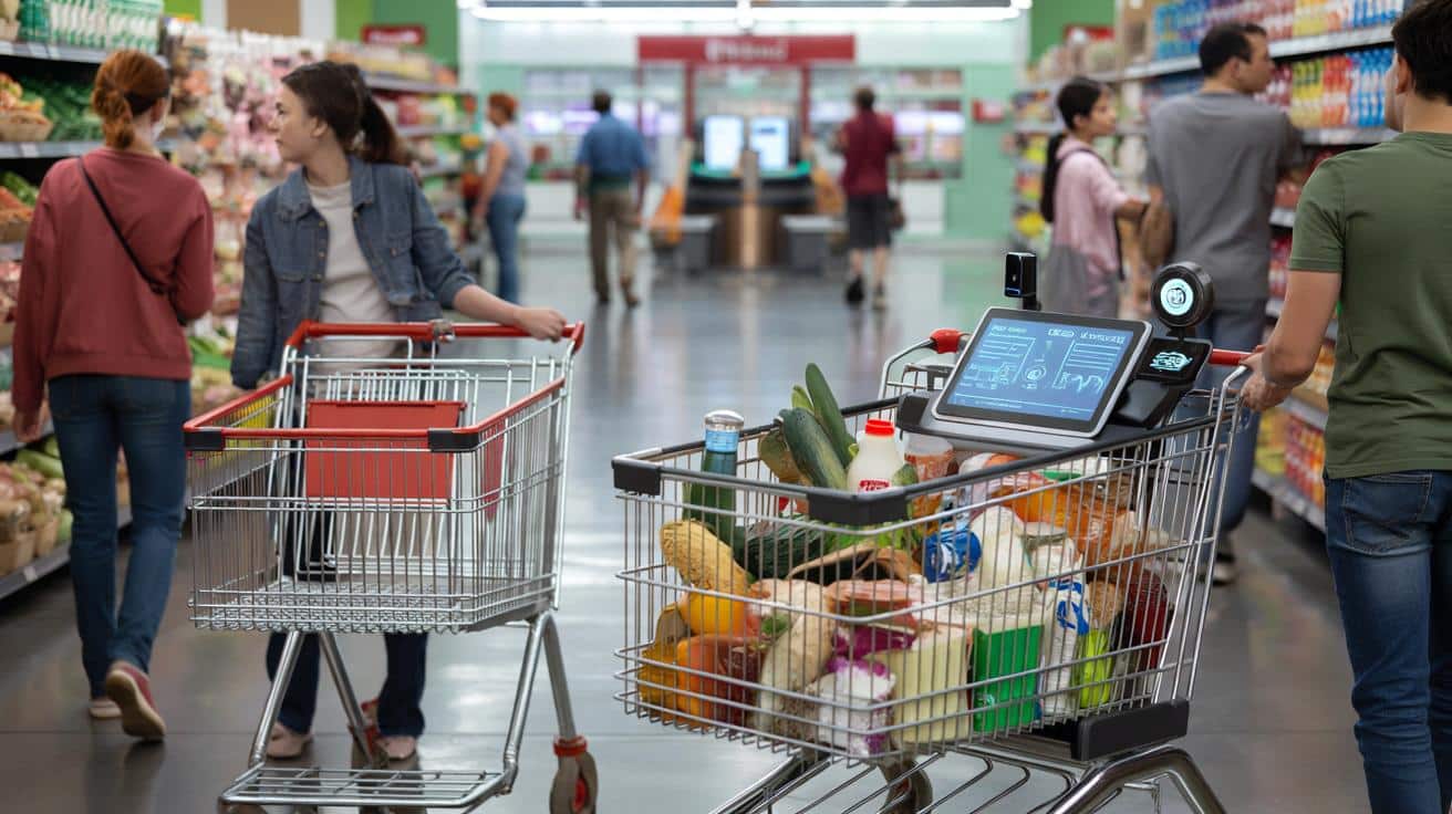 Tradycyjne wózki w marketach odchodzą? Nadchodzi era inteligentnych koszyków