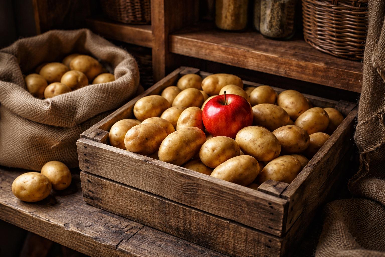 Trik na ziemniaki bez kiełków: wrzuć do worka ten zwykły owoc