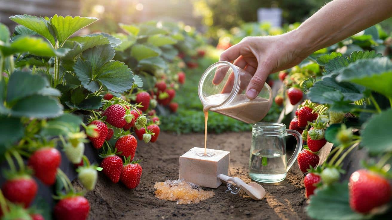 Trik z domowym nawozem na drożdżach, który daje gigantyczne truskawki