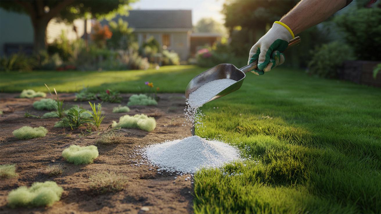 Trik z wapnem, który ratuje żółty trawnik i przywraca intensywną zieleń