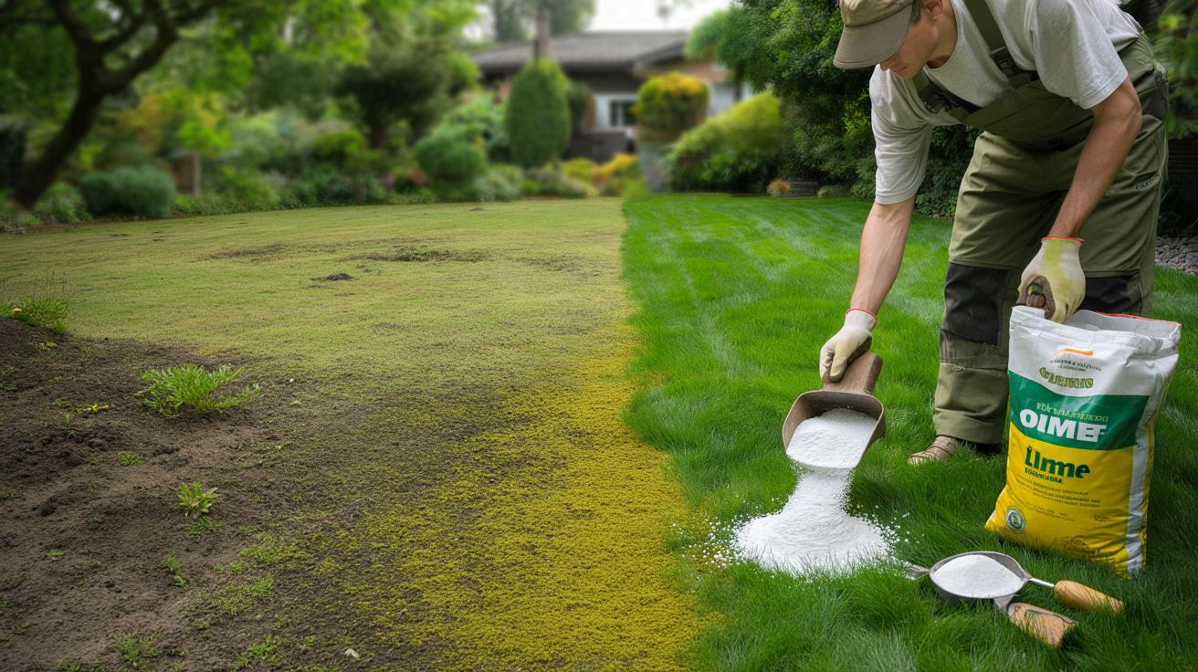 Trik z wapnem, który ratuje żółty trawnik i przywraca mu intensywną zieleń