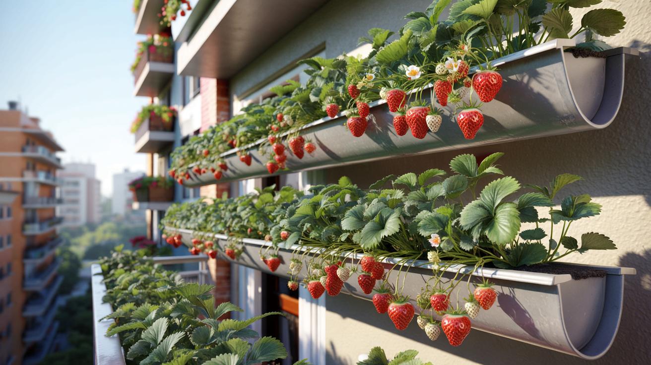 Truskawki na balkonie jak z plantacji: trik z rynną podwaja zbiory