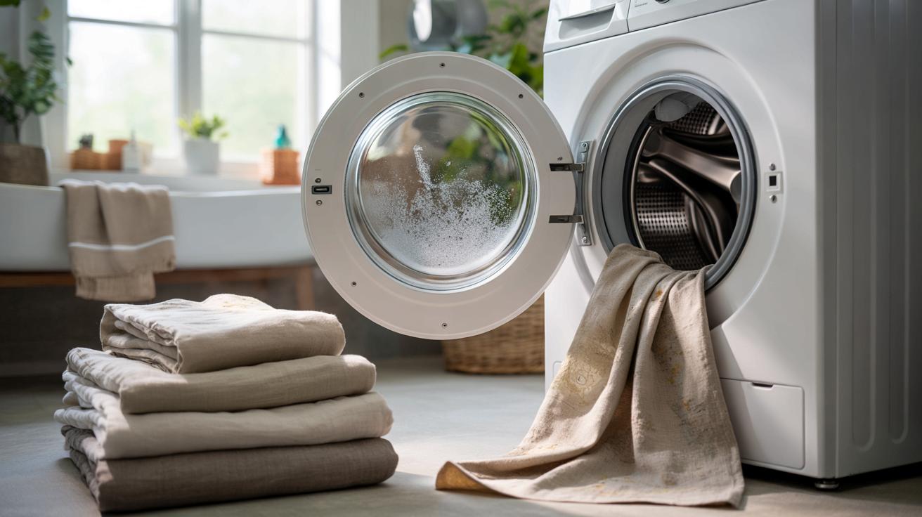 Tryb Eco w pralce niszczy twoje pościelowe lny? Ten nawyk mści się po cichu