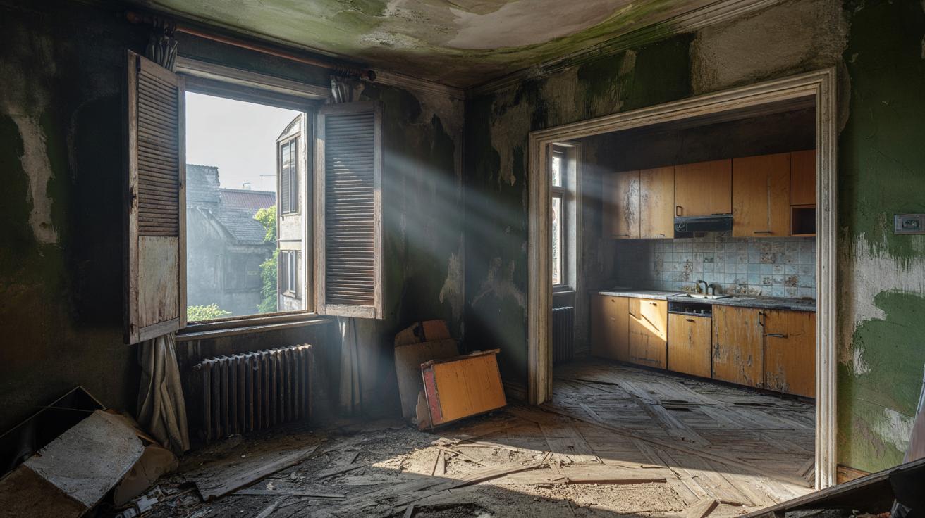 Trzymali okna zamknięte przez 2 lata. Właściciele zastali mieszkanie w ruinie