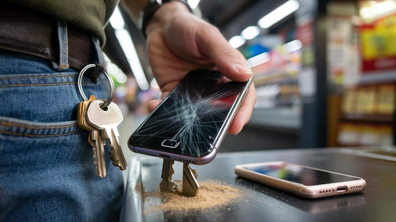 Trzymasz klucze w tej samej kieszeni co telefon? Ekran rysuje się w kilka tygodni