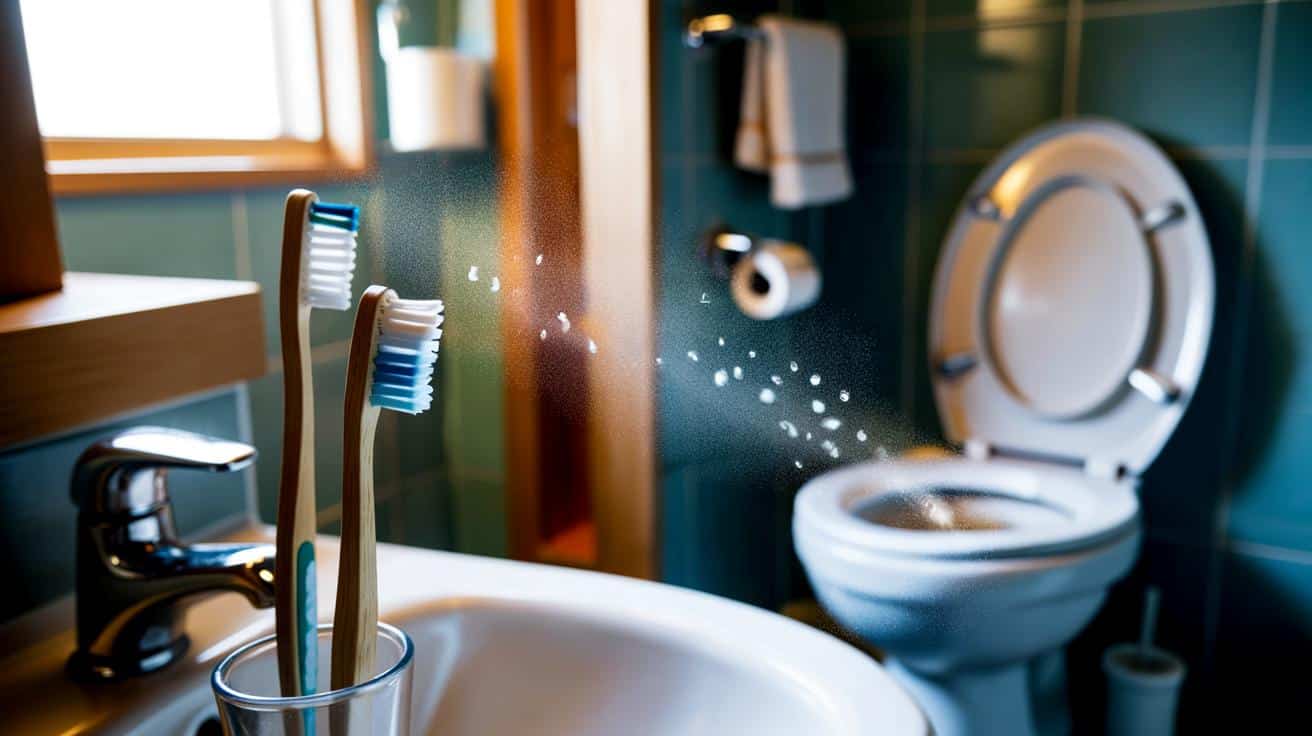 Trzymasz szczoteczkę do zębów blisko toalety? Aerozol z bakteriami ląduje na włosiu