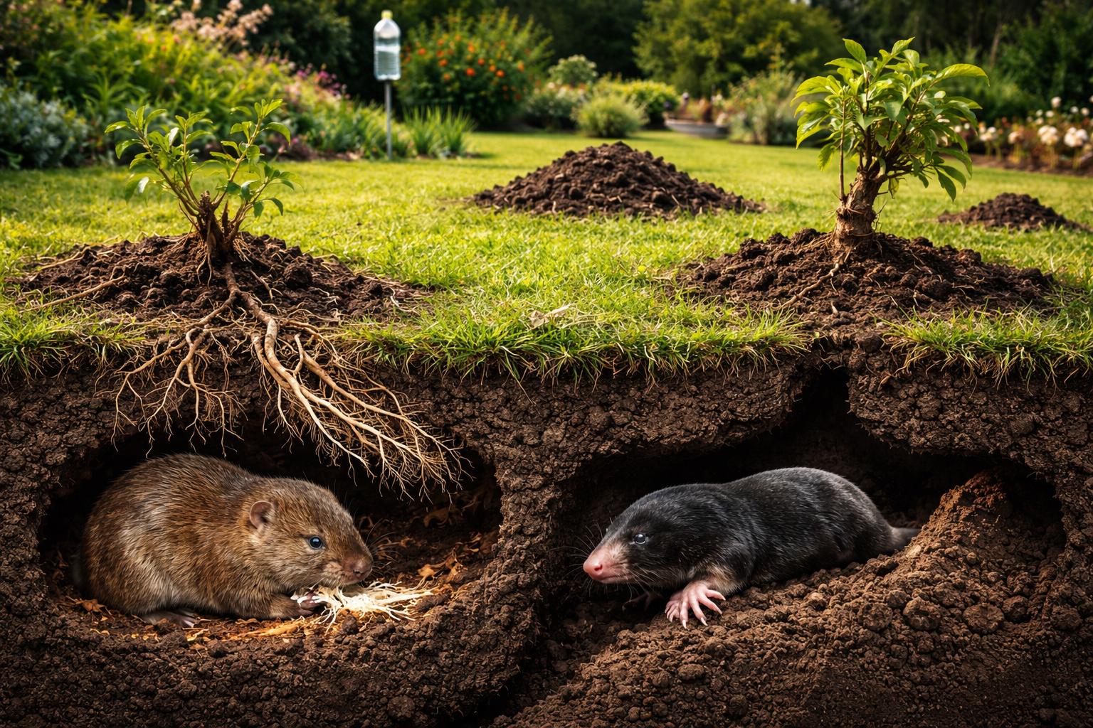 Tunele niszczą trawnik? To wcale nie musi być kret