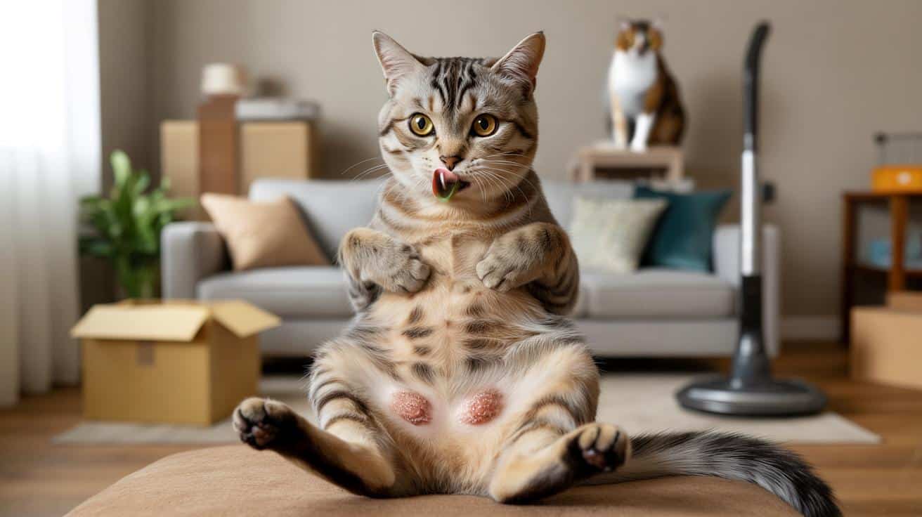 Twój kot liże się bez przerwy? Kiedy to sygnał stresu, a nie higiena