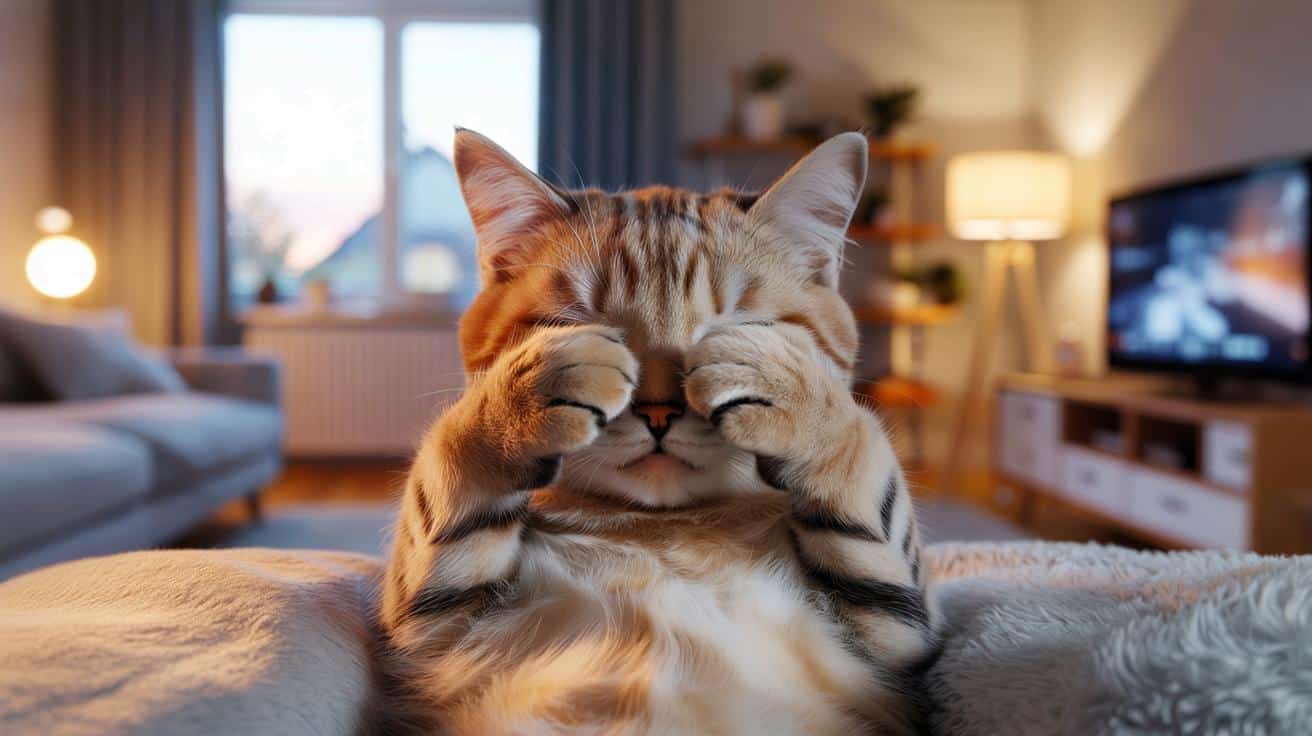 Twój kot śpi z łapkami na oczach? Oto, co naprawdę ci mówi