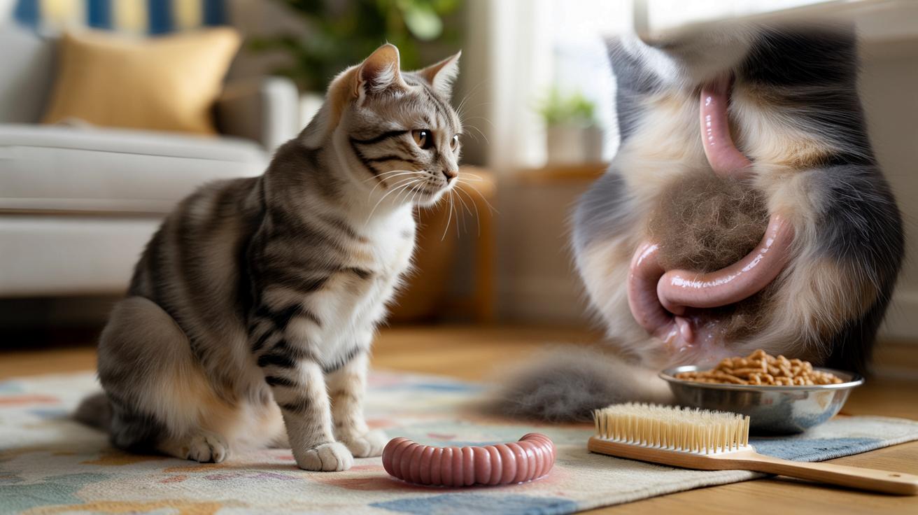 Twój kot wypluwa dziwne „wałeczki”? Sprawdź, co dzieje się w jego brzuchu