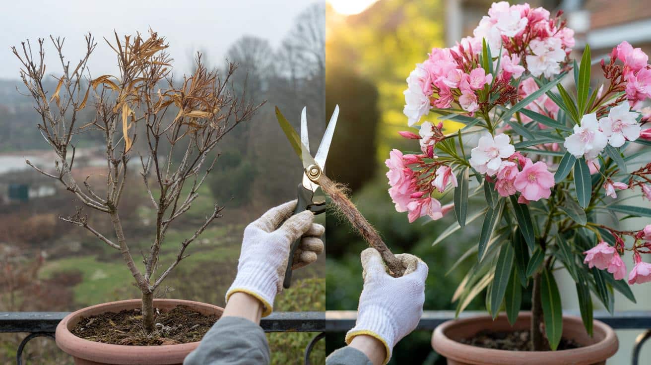 Twój oleander wygląda jak martwy po zimie? Ten prosty trik go obudzi