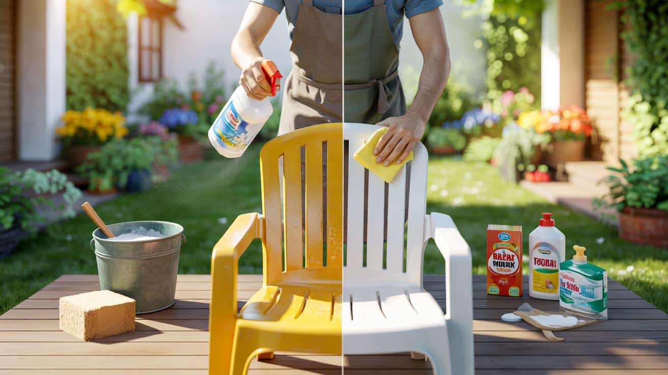 Twój plastikowy zestaw ogrodowy zżółkł? Ten prosty trik go odświeży