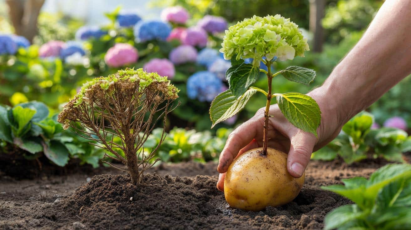 Twoje hortensje nie muszą umrzeć po zimie. Wystarczy zwykły ziemniak