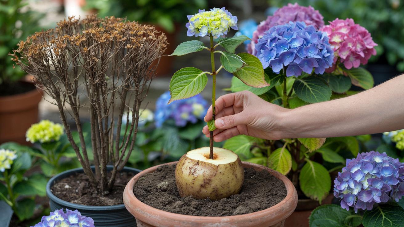 Twoje hortensje wyglądają na martwe? Ten warzywny trik potrafi je uratować