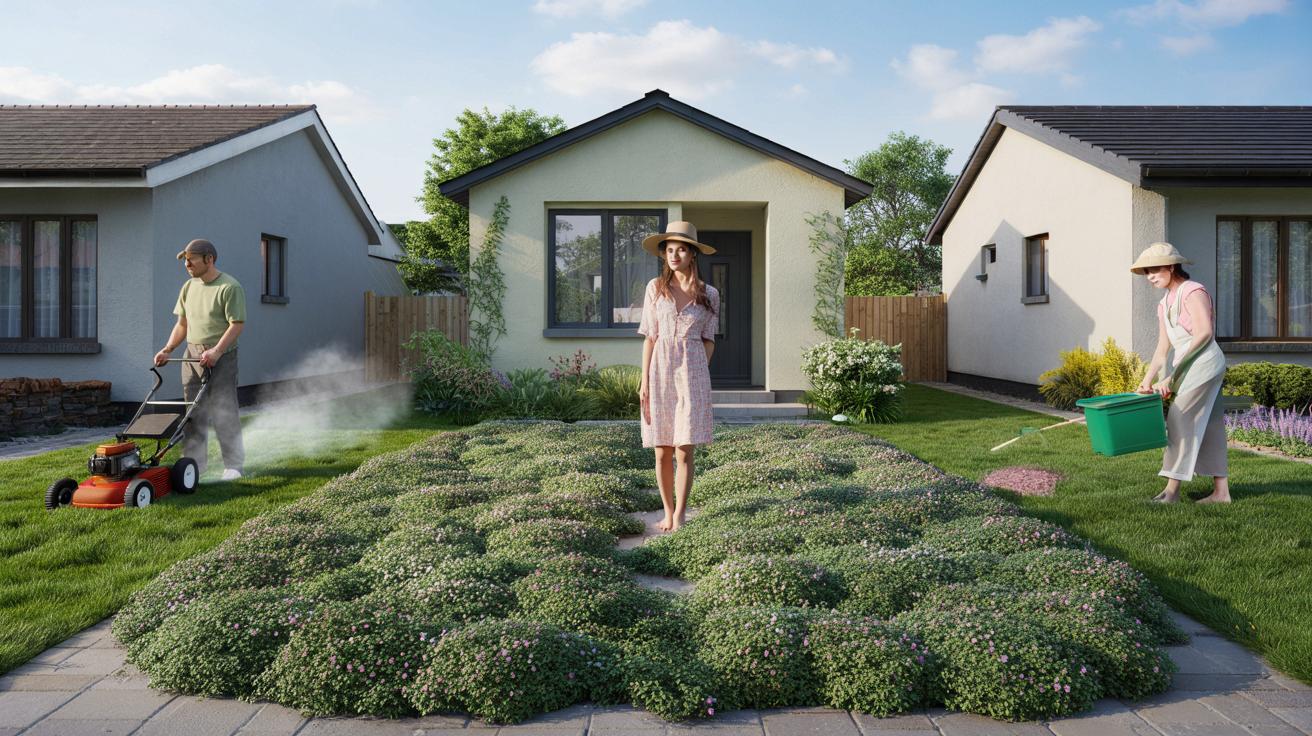 Tymiankowy dywan zamiast trawnika: ekologiczny i niemal bezobsługowy