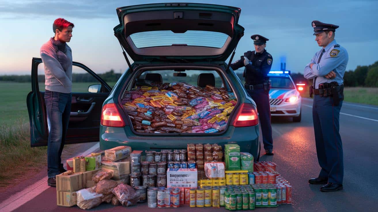 Tysiące tabliczek czekolady w aucie 30-latka. Policja przeczuwa przekręt